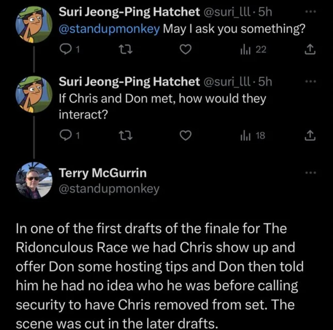 Chris McLean on Twitter: "I have no idea what this man is talking about