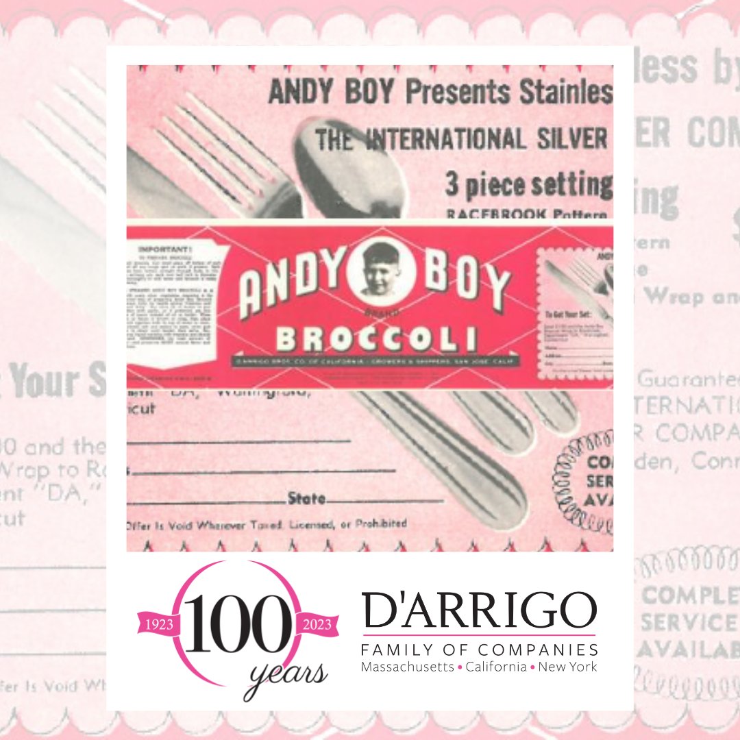 AndyBoyInc's tweet photo. By 1984, D'Arrigo Brothers moved its growing of #AndyBoy broccoli to Yuma and began field packing. Shortly thereafter, in spring 1985, the broccoli shed in Castroville closed and they began field packing in Salinas 🥦📦🚚 #DArrigo100Years #100thanniversary #companyhistory https://t.co/ysw6MAey67