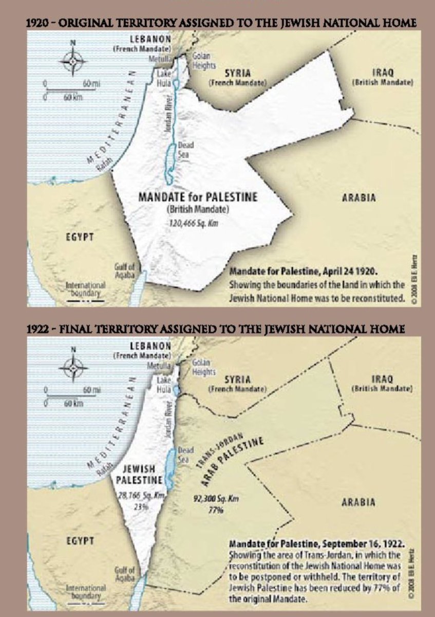 ballabon's tweet photo. 80% of the Jewish National Home was given to the Arabs to have a state. They called it Jordan and they killed/cleansed the Jews there.

If they want citizenship, it should be Jordanian. The Jewish state certainly does not need to give them more land - or citizenship. https://t.co/SzoET0r30u