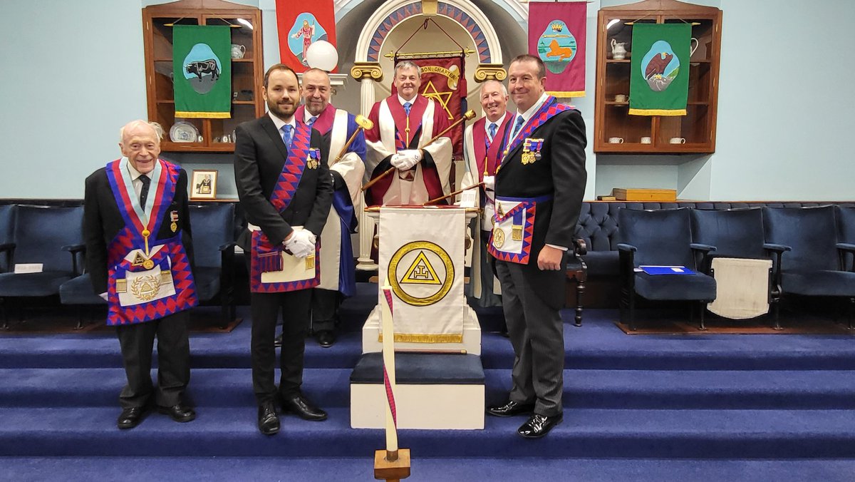 We had a great Convocation this evening. We had a visit by the ProvGSN where we presented a cheque for the C&amp;W 2027 Festival; we also celebrated an upcoming 90th birthday of Ex. Comp. Hale. An excellent night was had by all <a href="/ProvinceofCandW/">Cumbria Freemasons</a> #Freemasons #RoyalArch #Companions