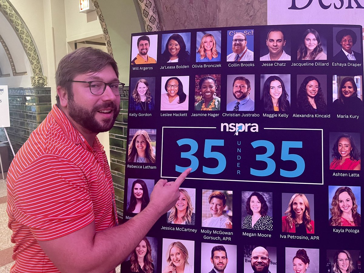 cjustrabo's tweet photo. Feeling the love. Thank you again to #NSPRA for recognizing me. Excited to keep the momentum going. Next goal: APR. Who’s with me? #NSPRA2023 https://t.co/axZdsvMX85