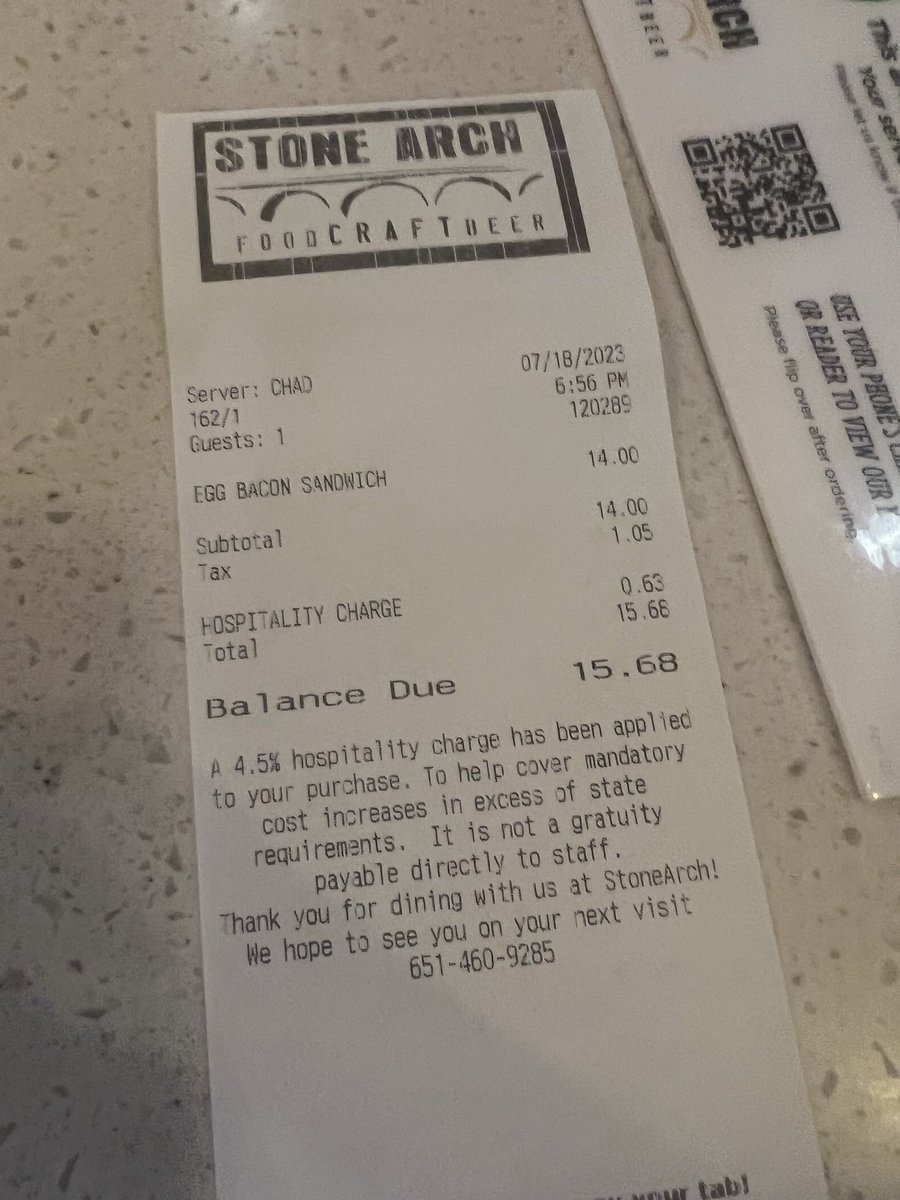 Jessica (Ka) Burbank on Twitter "curious about this hospitality charge