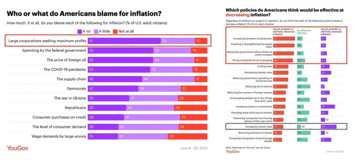 BREAKING: Profit-driven inflation is now the majority take of Americans. Here is how they think it should be cured.