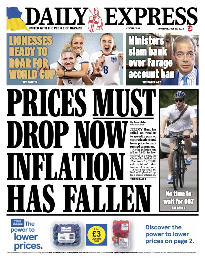 Do these people not employ ANYONE who understands economics? Inflation means prices RISE you fools. Prices don't fall unless inflation is negative. Lower inflation just means prices rise at a slower pace.