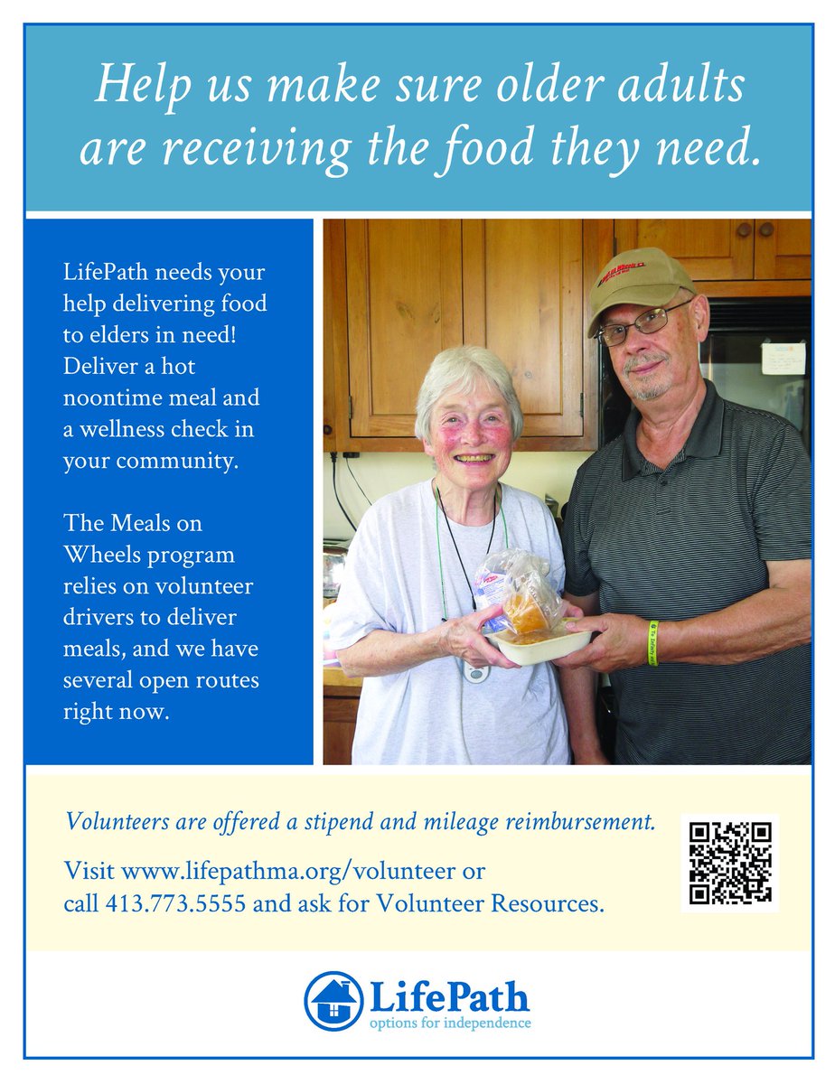 Volunteer Meals on Wheels drivers are needed! #volunteer #westernmass #Local
