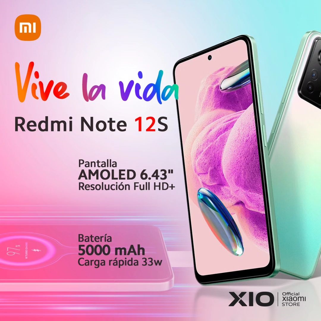 AgenciaCN's tweet photo. #XioStore - Vive la vida junto al Redmi Note 12S.🎉 . Disfruta de su pantalla y bateria que te ofrecen una experiencia virtual única.😎 . #Xiaomi #RedmiNote12S #NasarDagga #Smartphone #TecnologíaAvanzada #Note12S https://t.co/spJkTvK8aD https://t.co/tH2tCWOxuw