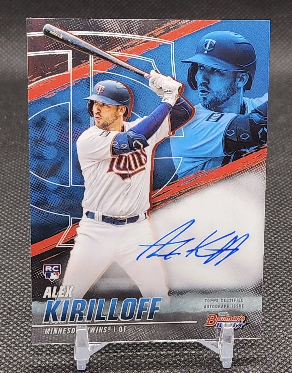 tlschwerz's tweet photo. Last night Alex Kirilloff nearly hit for the cycle. He’s been coming in strong for the #MNTwins of late.

RT for a chance to win his @Topps Bowman’s Best rookie auto. Must be following to be eligible. https://t.co/t9f8qI1pg1