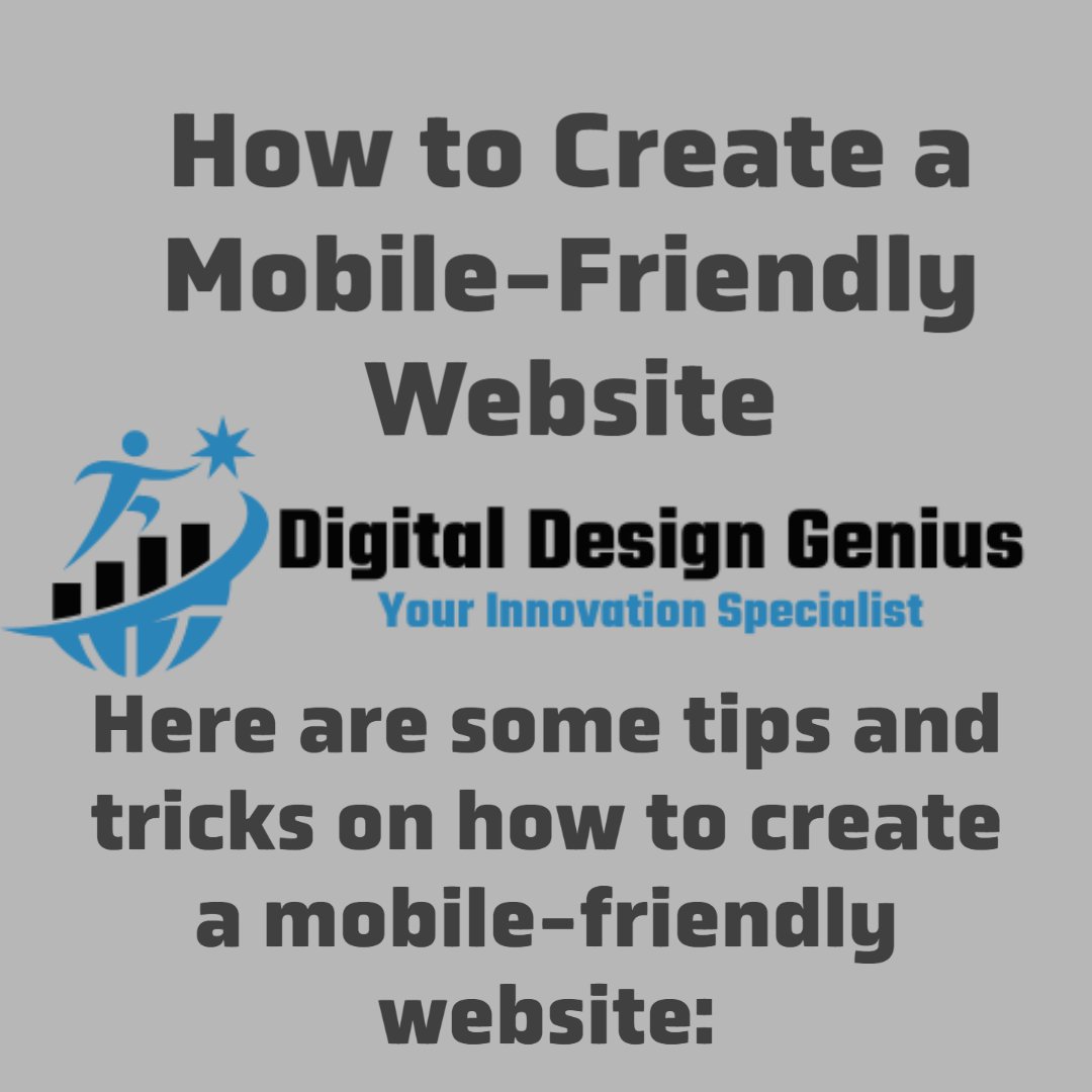 DigitalDesignG's tweet image. Here are some tips and tricks on how to create a mobile-friendly website:
Avoid using Flash. 
Optimize your images. 
Use a mobile-friendly hosting provider. 
Track your mobile traffic. 
This will help you see how well your mobile-friendly website is performing.