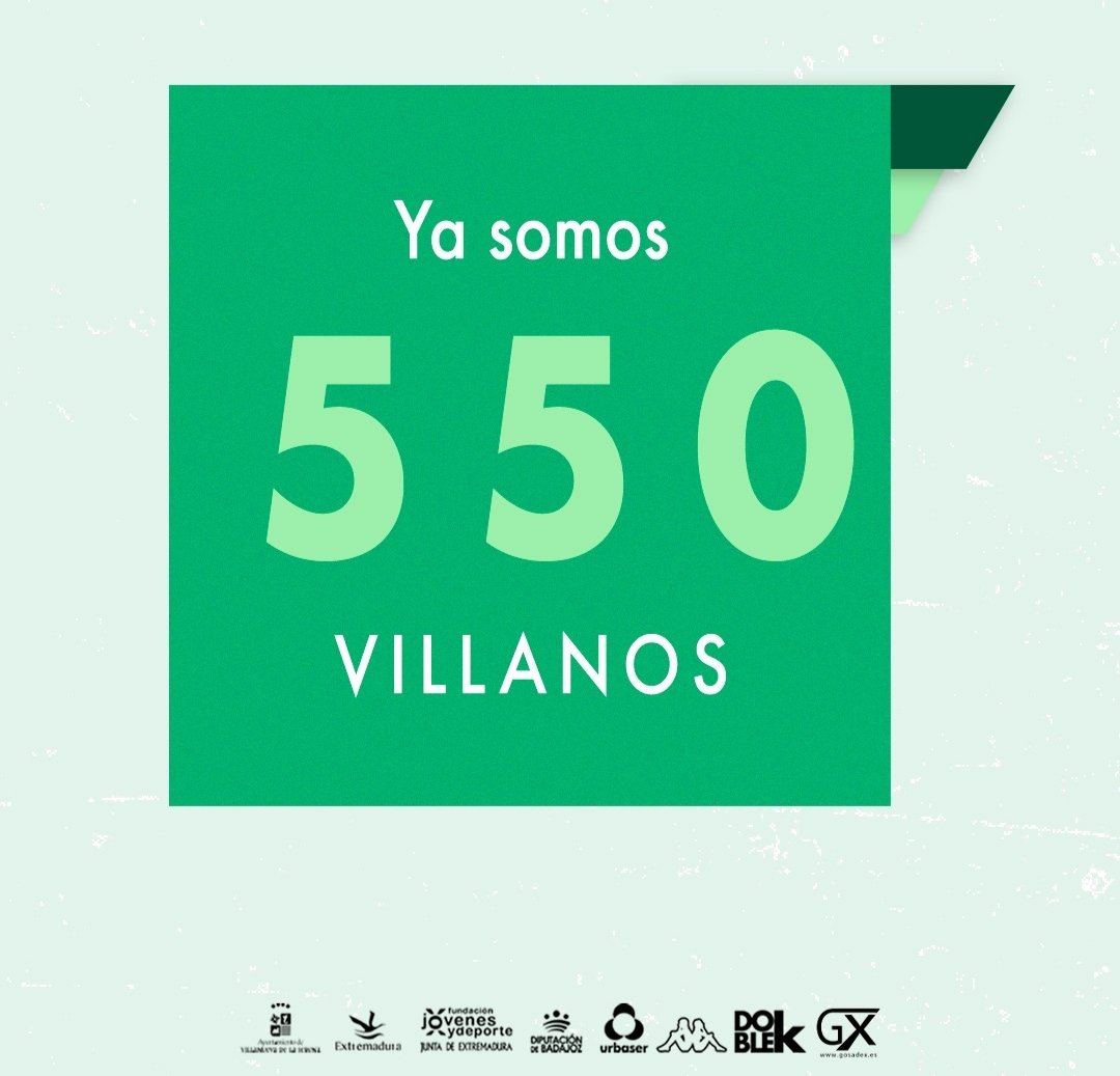 🟢𝗜𝗟𝗨𝗦𝗜𝗢́𝗡 𝗘𝗡 𝗩𝗜𝗟𝗟𝗔𝗡𝗢𝗩𝗘𝗡𝗦𝗘 🟢

✍️ El <a href="/cfvillanovense/">C.F. Villanovense</a> ya suma más de 550 𝘃𝗶𝗹𝗹𝗮𝗻𝗼𝘀 para esta temporada 23/24.

⚒️ Será una temporada bastante ilusionante, pero no lo tendrán fácil, pues tienen grandes rivales en frente.

👏 Grande la afición abonadose.