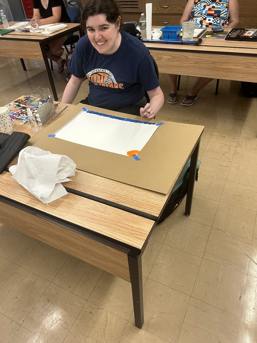 ClarkstownCLC's tweet photo. Here are some of our artists in Watercolor Open Studio! All are welcome to paint and learn! #clarkstown https://t.co/5r2geFmKdT