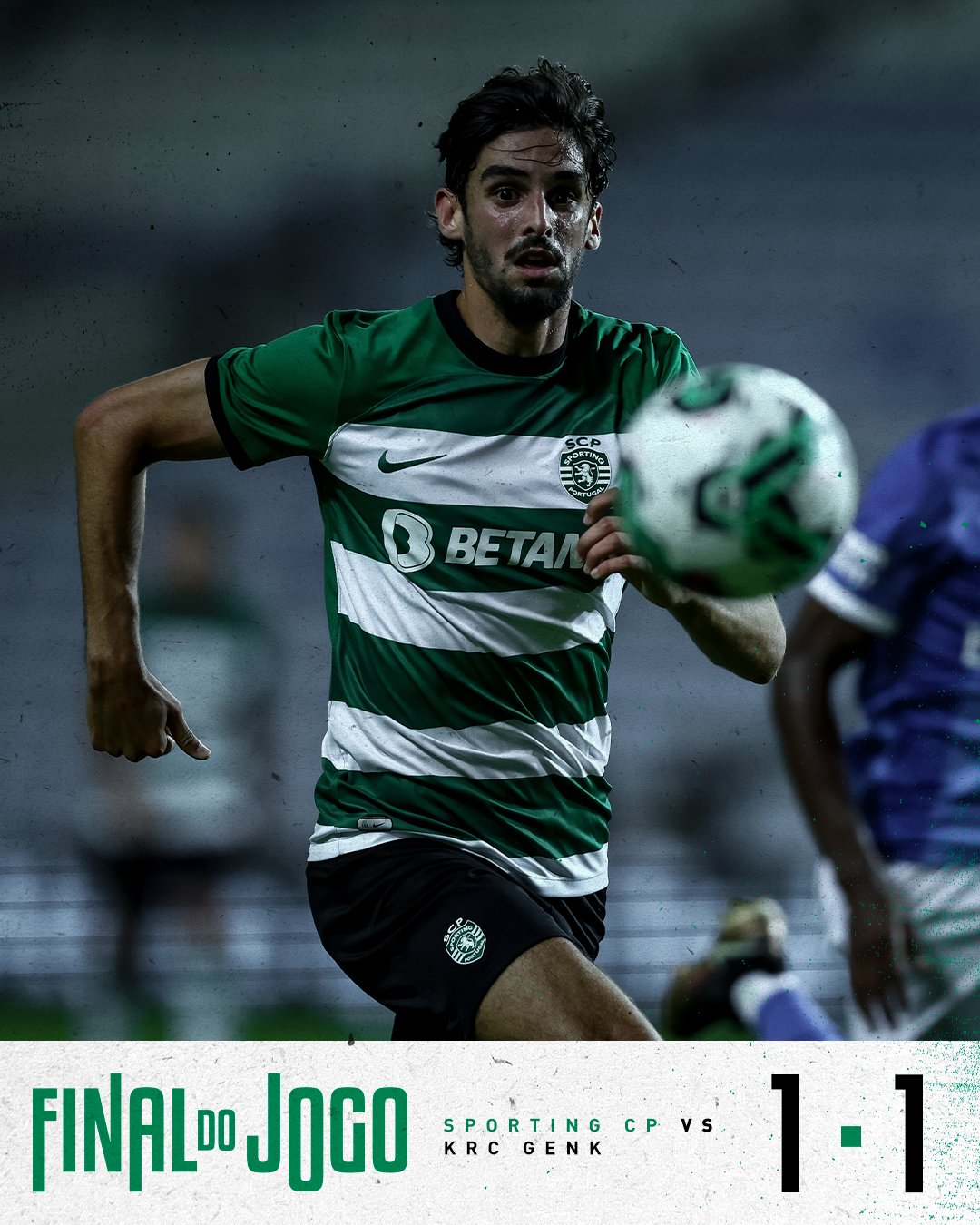 Empate 1-1 entre Sporting CP e KRC Genk. 