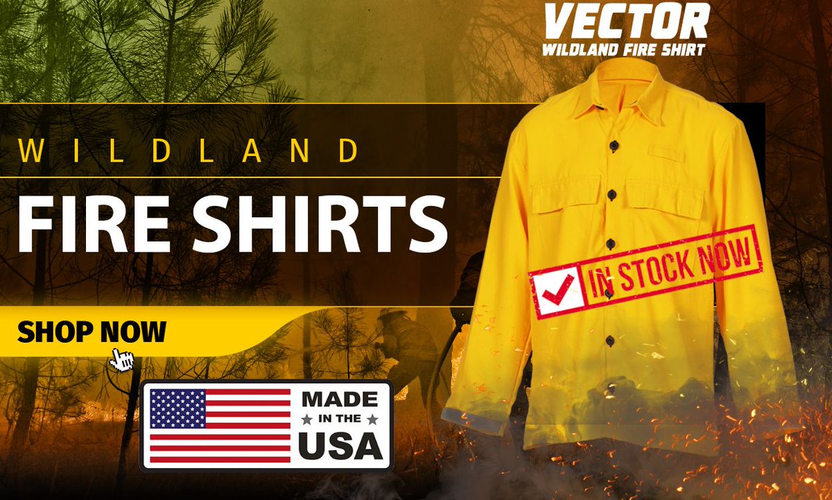 coaxsher's tweet photo. Lightweight comfort, excellent moisture management and made in the USA. Our Vector Wildland Fire Shirt offers an ideal pocket layout, mic clip strap, and unmatched fit and workmanship. Get yours today at https://t.co/WbNuX3nsRC. #firefighterPPE #wildlandfirefighters #firefighters https://t.co/KnyLMOj8v0