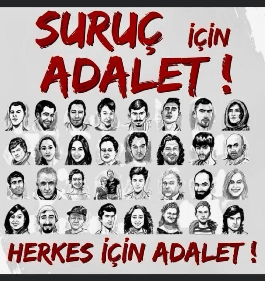 Hiçbir düş yarım kalmayacak.

#Suruç8Yıl
#SuruçiçinAdalet