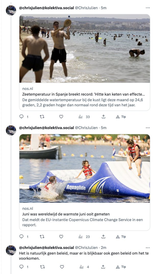 Net geblokt door Gerrit Hiemstra omdat ik twee <a href="/NOS/">NOS</a> artikelen postte. Best raar dat hij tot in den treurnis met trollen discussieert en klimaatactivisten de mond snoert.