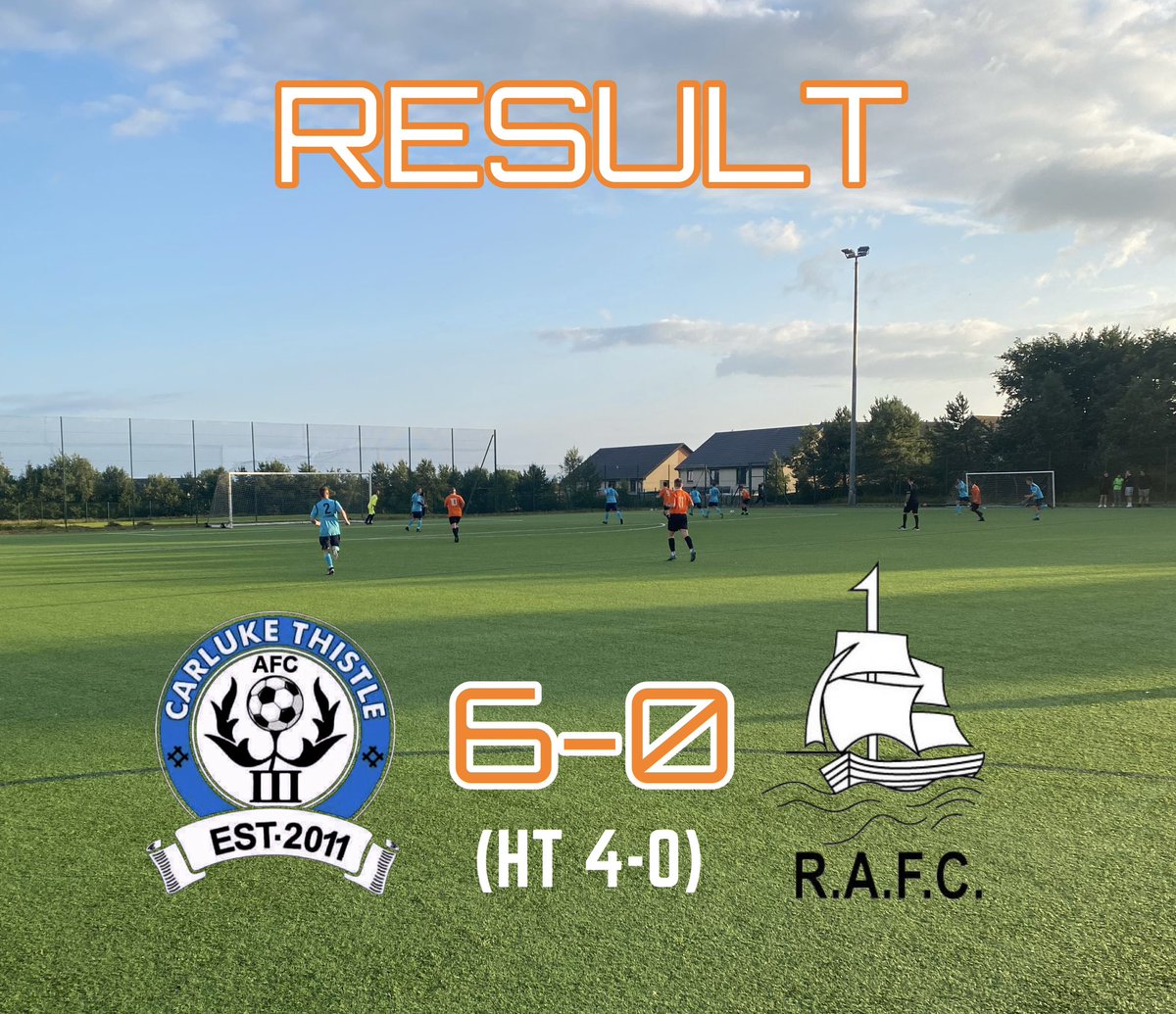 Carluke Thistle AFC (@carlukethistle1) on Twitter photo 🏆 Friendly
Carluke Thistle 6-0 <a href="/RoyalAlbertFC/">Royal Albert FC</a>
⚽️ <a href="/Nicholashardie8/">Nicholas hardie</a>, <a href="/Walker1Adam/">Adam Walker</a>, <a href="/Chrissybruce72/">Brucey</a>, Ross Hill, <a href="/JayMcfarlane10/">Jay Mcfarlane</a> (2)
All the best to Royal Albert for the new season.
<a href="/scottish_aff/">AmateurFixturesResultsSCO</a> <a href="/ScotAmFA/">Scottish Amateur FA</a> <a href="/scotfootfixs/">Scottish Football Fixtures</a> <a href="/AmmiesFitba/">Ammie’s Fitba</a> <a href="/ftsc0res/">fulltimesc0res</a> <a href="/FitbaLeagues/">The Fitba Leagues</a> <a href="/GGPAFL/">Greater Glasgow Premier AFL</a> 🏆 Friendly
Carluke Thistle 6-0 <a href="/RoyalAlbertFC/">Royal Albert FC</a>
⚽️ <a href="/Nicholashardie8/">Nicholas hardie</a>, <a href="/Walker1Adam/">Adam Walker</a>, <a href="/Chrissybruce72/">Brucey</a>, Ross Hill, <a href="/JayMcfarlane10/">Jay Mcfarlane</a> (2)
All the best to Royal Albert for the new season.
<a href="/scottish_aff/">AmateurFixturesResultsSCO</a> <a href="/ScotAmFA/">Scottish Amateur FA</a> <a href="/scotfootfixs/">Scottish Football Fixtures</a> <a href="/AmmiesFitba/">Ammie’s Fitba</a> <a href="/ftsc0res/">fulltimesc0res</a> <a href="/FitbaLeagues/">The Fitba Leagues</a> <a href="/GGPAFL/">Greater Glasgow Premier AFL</a>