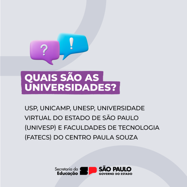 educacaosp's tweet photo. Você que é aluno do ensino médio já sabe o que é o Provão Paulista? 
É por meio dessa novidade da Educação de São Paulo que os estudantes da rede pública estadual terão acesso a cerca de 13 mil vagas em cursos superiores da USP, Unicamp, Unesp, Univesp e Fatecs. https://t.co/PyvTh4GGtc