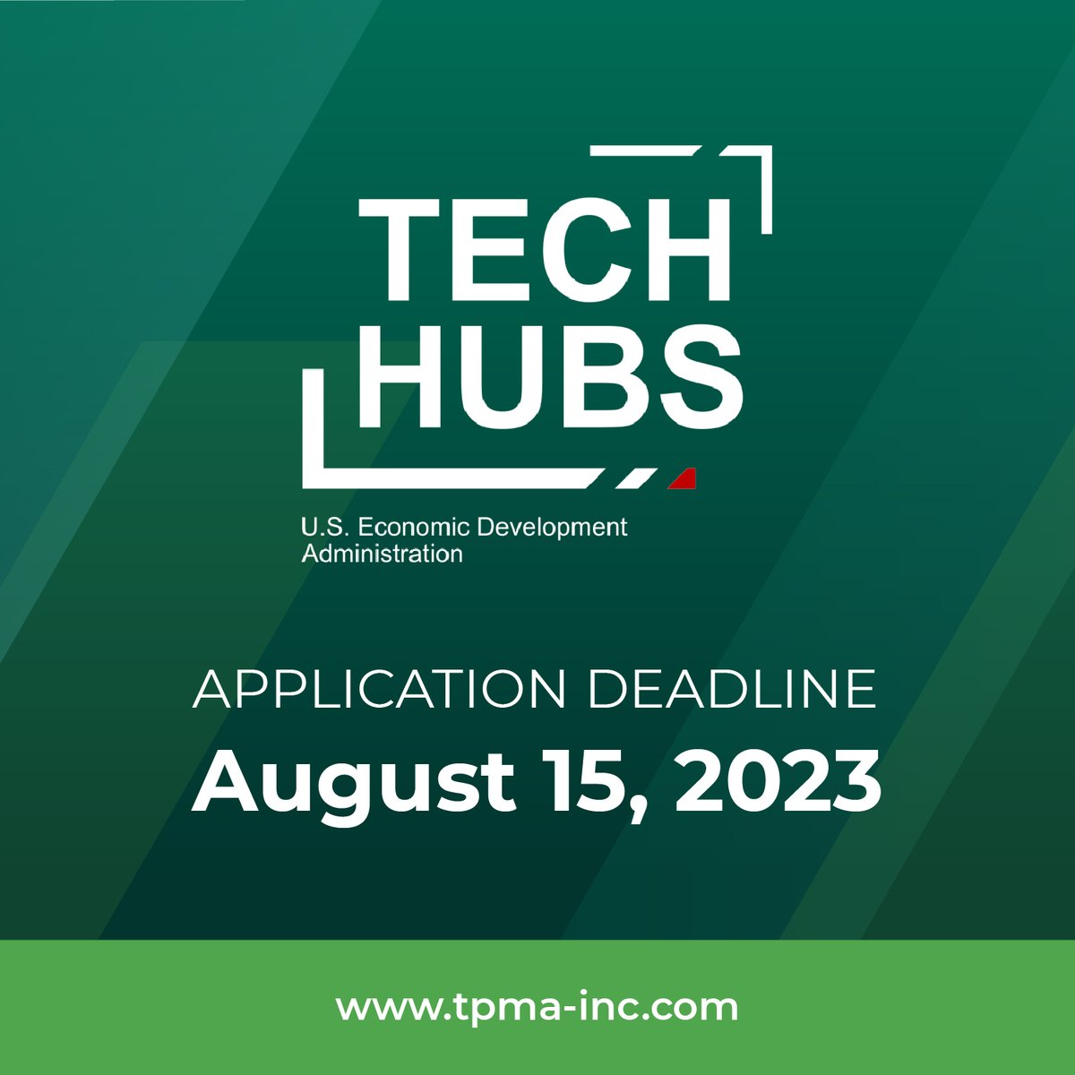 The deadline to apply for the U.S. Economic Development Administration's Tech Hub Program is quickly approaching! Collaboration and Equity are important to keep in mind for successful applications. Contact us to learn how we can support! #economicdevelopment #tech #collaboration