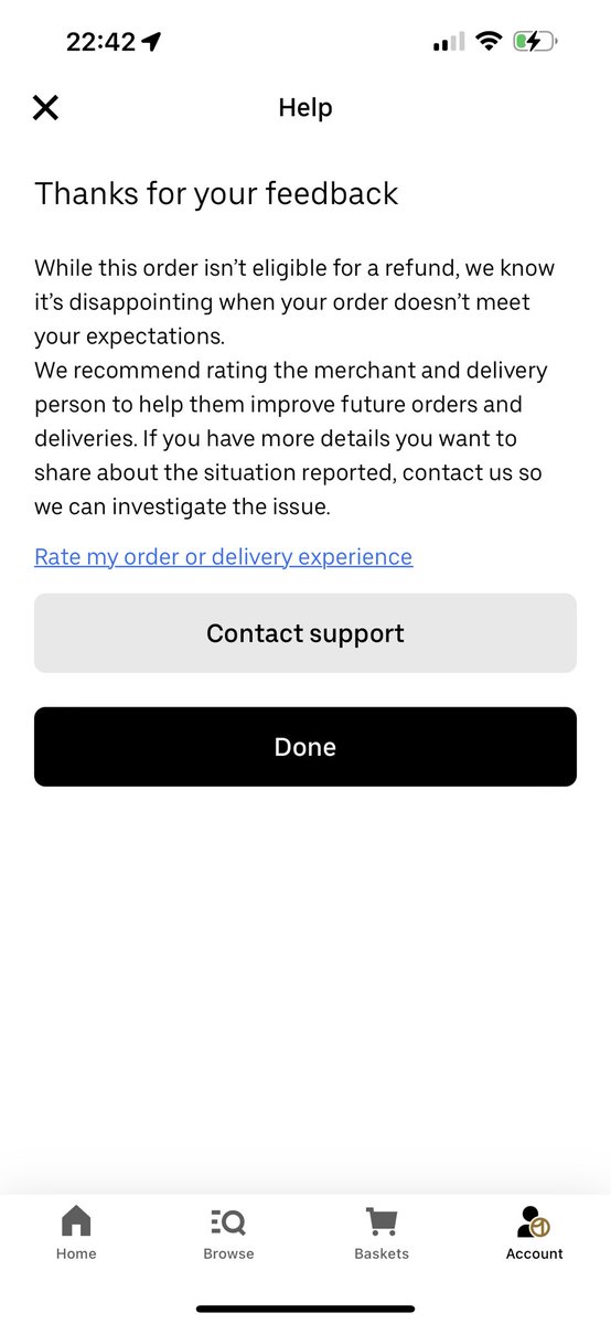 mattysimp007's tweet photo. @UberEats standard automated statement you send to soo many accounts never look after customers GREED https://t.co/krH5FihqWs