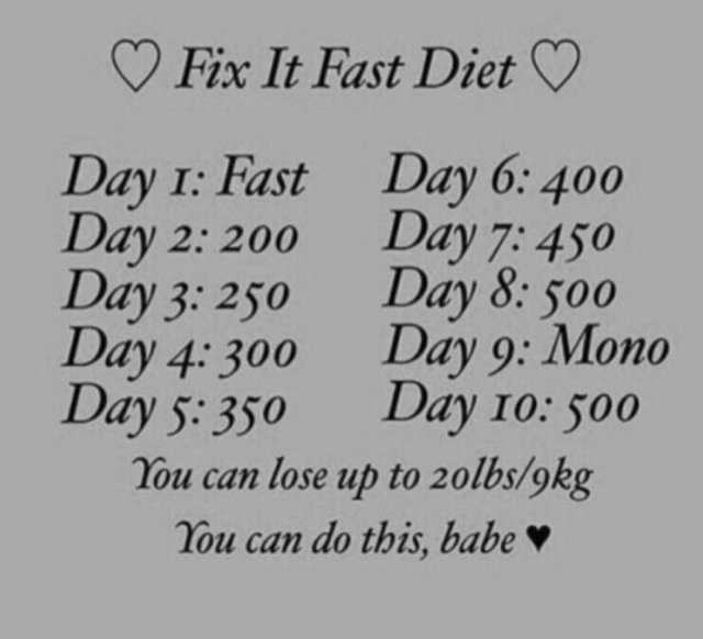 shrinkingkino's tweet photo. doing the 10-day fix it fast diet!! feel free to join me (18+)🫶
gonna only have grilled chicken, boiled eggs, and greens. will reply to this post every day for accountability 🫡 
my goal is just to break out of my plateau &amp; lose 5lb, then ill hit my gw! https://t.co/SlQpUEOLoR