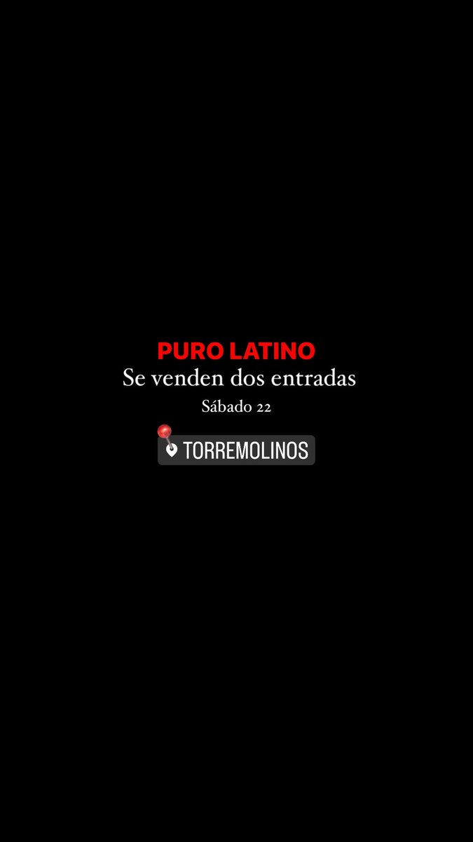 natalitaa__'s tweet photo. Vendo 2 entradas #PuroLatino Torremolinos https://t.co/BMR3cdjCn6