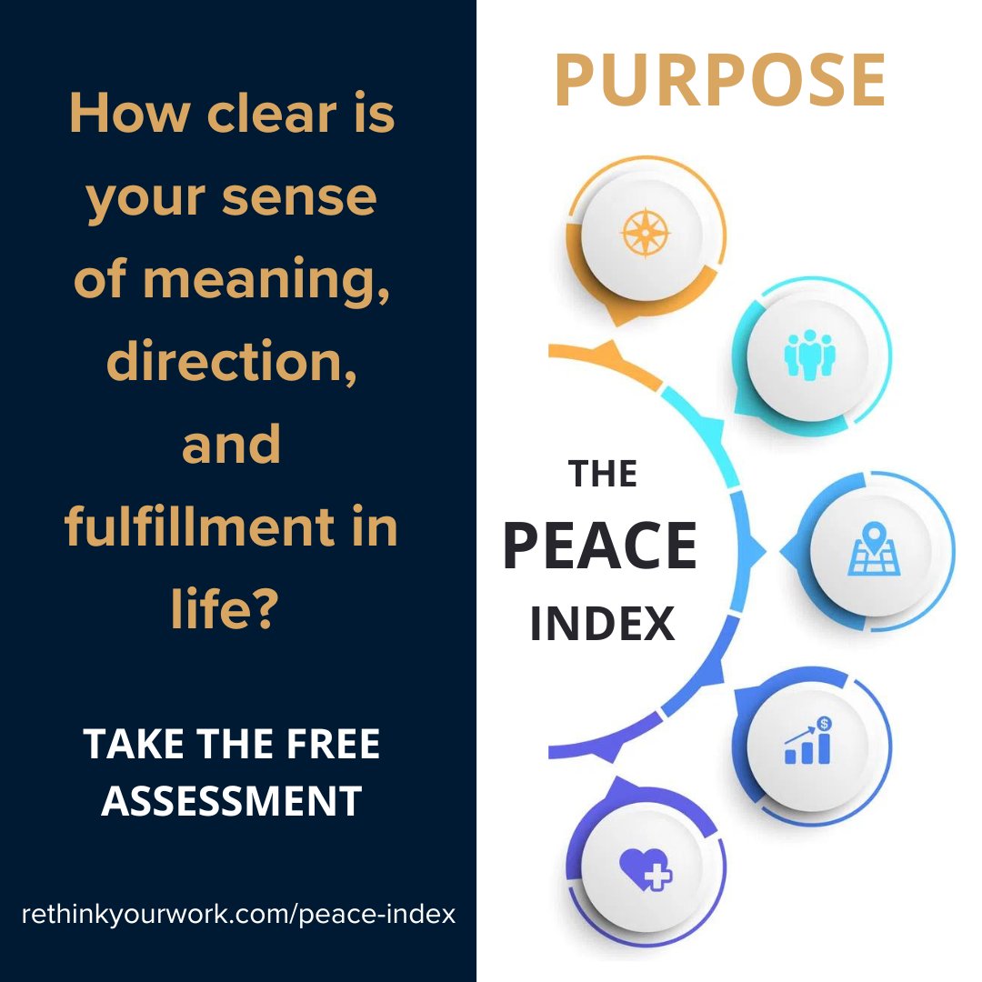 RethinkYourWork's tweet photo. Do you have a sense of purpose that brings you peace, or is a lack of purpose bringing your peace levels down? 

Find out with the free Peace Index assessment from 
@GiANTWorldwide

https://t.co/X5nihcEIXm…

#peace #purpose #selfawareness https://t.co/MBNWKxNVg2