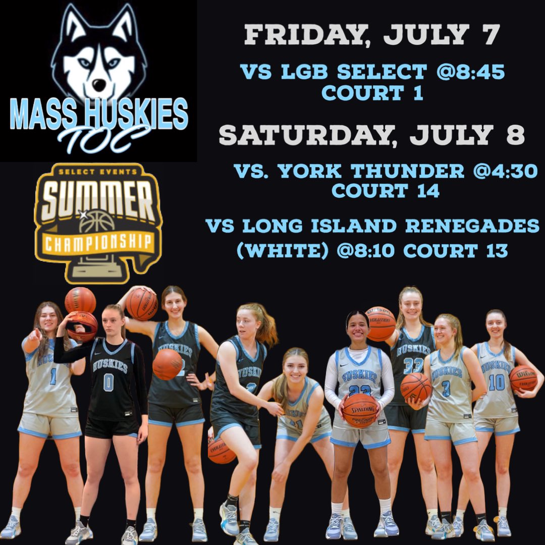 MAHuskies_eycl's tweet photo. LAST ONE BEST ONE 

This weekend we will be at the @SelectEventsBB summer championships in PA @NookBasketball !! 

College coaches!!! Hope to see you there 👀👀👀👀👀👀👀👀👀👀 https://t.co/3KQ4BOpZqD