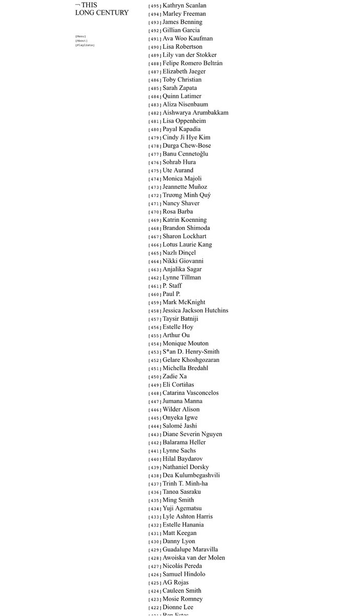 It’s our 15th year of This Long Century. Soon we’ll launch our 500th post, along w/ playlists by past contributors, an exhibition and film program. No one has ever written about the project or the incredible contributions. Interested? Pls reach out: jason@thislongcentury.com