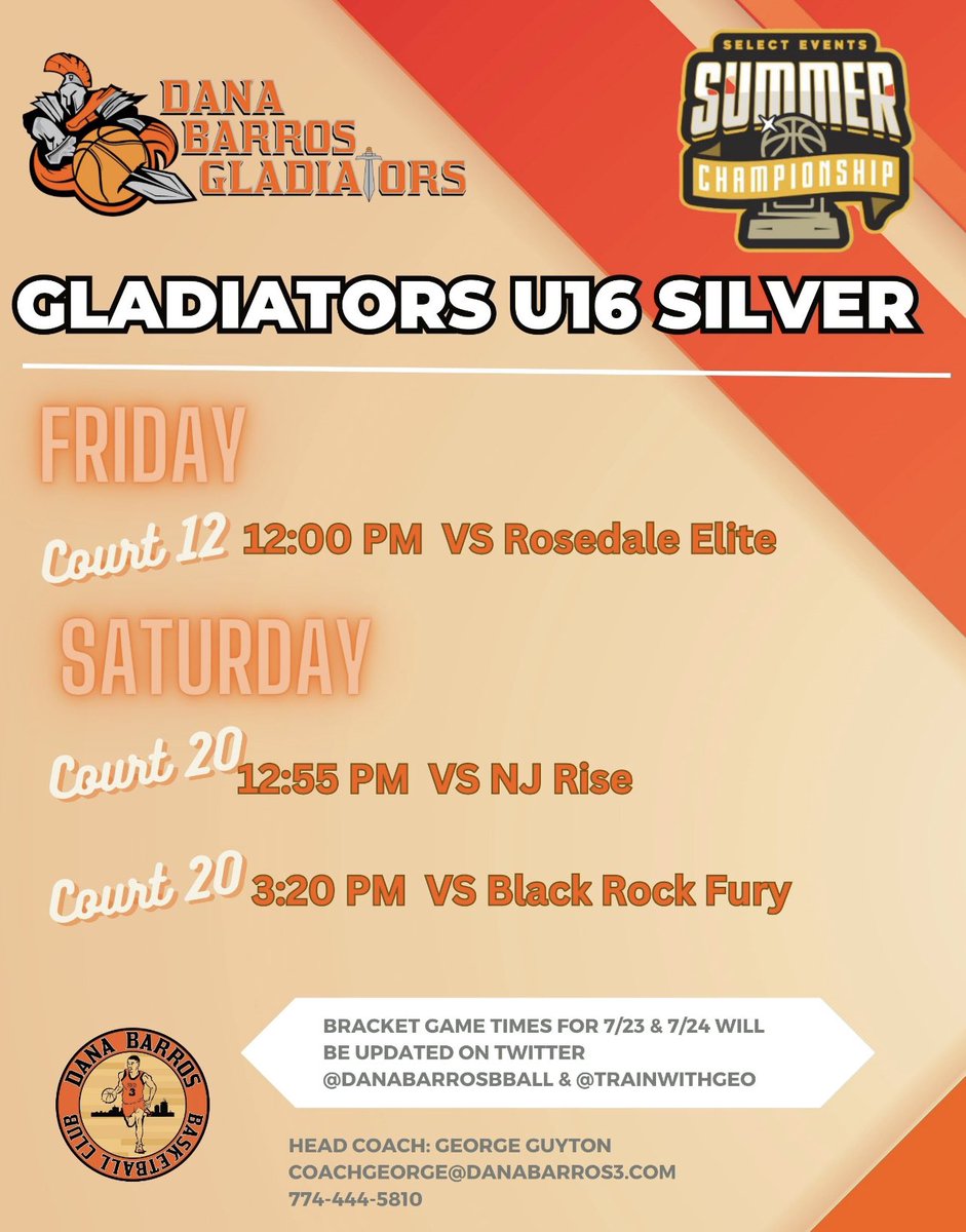 Catch <a href="/danabarrosbball/">Dana Barros Basketball</a> at <a href="/SelectEventsBB/">Select Events Basketball</a> champions this weekend in PA!