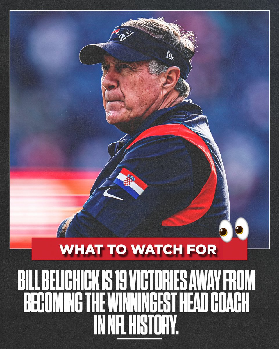 RT @SNFonNBC: After 23 years with the Patriots, Bill Belichick is 19 wins away from #NFL history. https://t.co/FBFyIcND9o