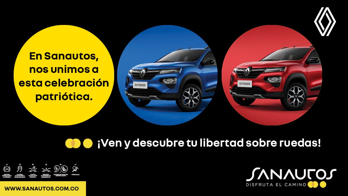 SanautosRenault's tweet photo. 🇨🇴 Hoy en Sanautos, honramos a nuestra patria en su día de independencia. Celebremos juntos la libertad que nos une y el orgullo de ser colombianos🎉🚗
#DíaDeLaIndependencia #Sanautos #OrgulloColombiano #nosmovemosconelcorazon #disfrutaelcamino https://t.co/4aMx0xABUq