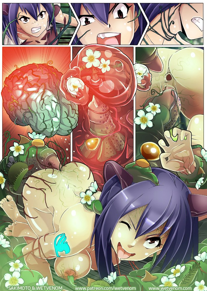 Quite a rare sight you stumbled upon
It's only some of my plants using their tendrils, big and small, to take over their prey.
Slipping in everywhere, turning cell after cell into plant.
Turning them into another addition to my garden.
Where she belongs now.