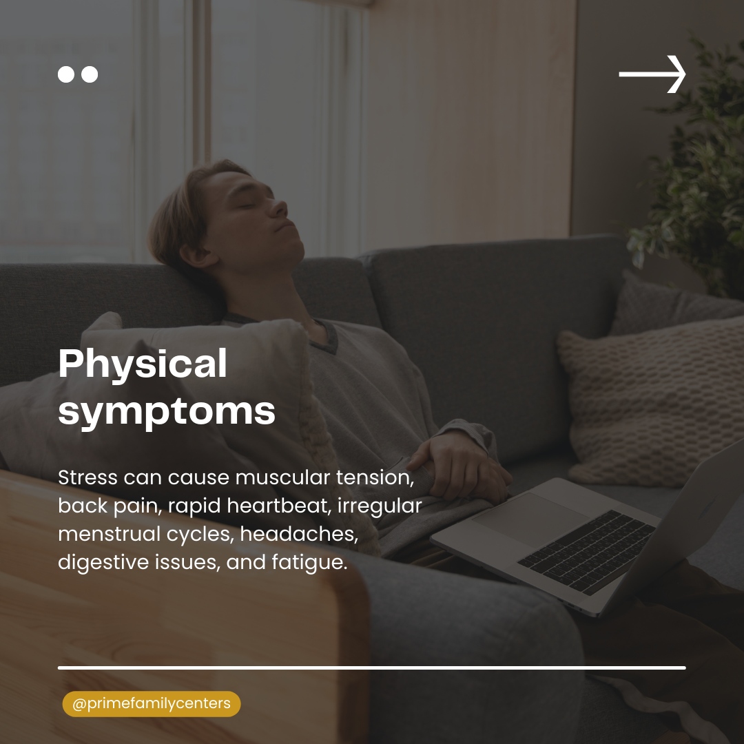 PrimeCenters's tweet photo. Our bodies are always communicating with us. Stress can be caused by environmental factors, relationship issues, work/life balance, significant life events, financial worries, and health-related issues. Stress can manifest itself and impact many other parts of our lives. https://t.co/stKTndFjzL