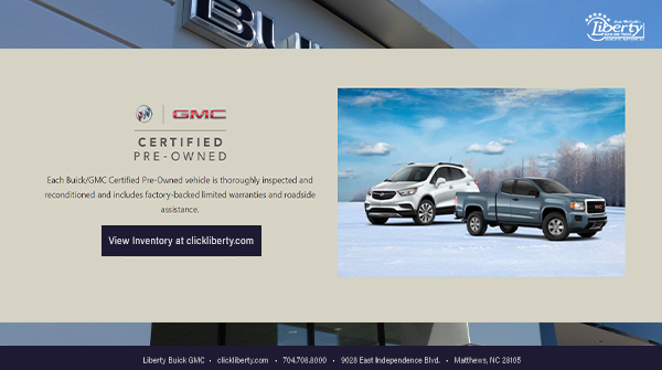 View Liberty Buick GMC Certified Pre-Owned Inventory online at clickliberty.com/used-vehicles/…

#dealership #preowned #certifiedpreowned