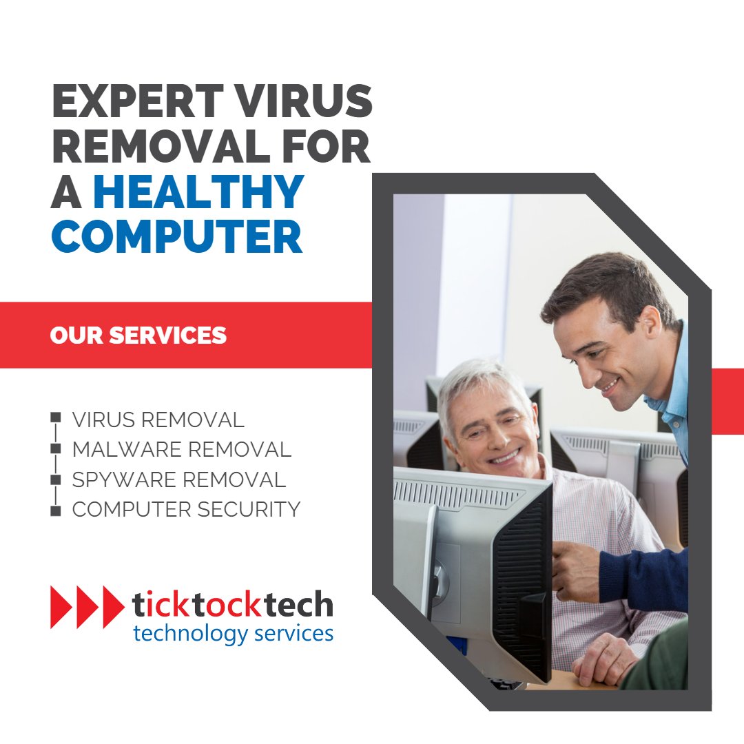 TickTockTech1's tweet image. Don't let viruses compromise your computer's health! TickTockTech offers comprehensive virus removal services, targeting malware, spyware, and other threats.
#CleanComputing #HealthyComputer #TickTockTech #Computer #VirusRemoval #Tech #Technology