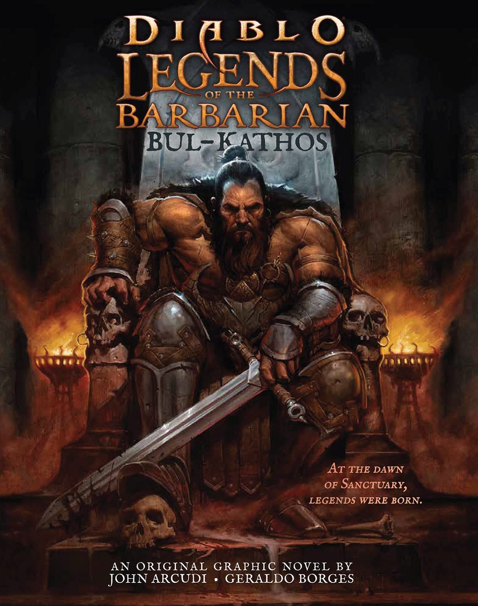Diablo's tweet photo. At the dawn of Sanctuary, legends were born.

Learn the history of Sanctuary's fiercest warriors from the graphic novel Legends of the Barbarian: Bul-Kathos.

Available at the San Diego Comic-Con Diablo booth and online wherever books are sold: https://t.co/JoYPj31Sy1 https://t.co/sOBNedFbJr