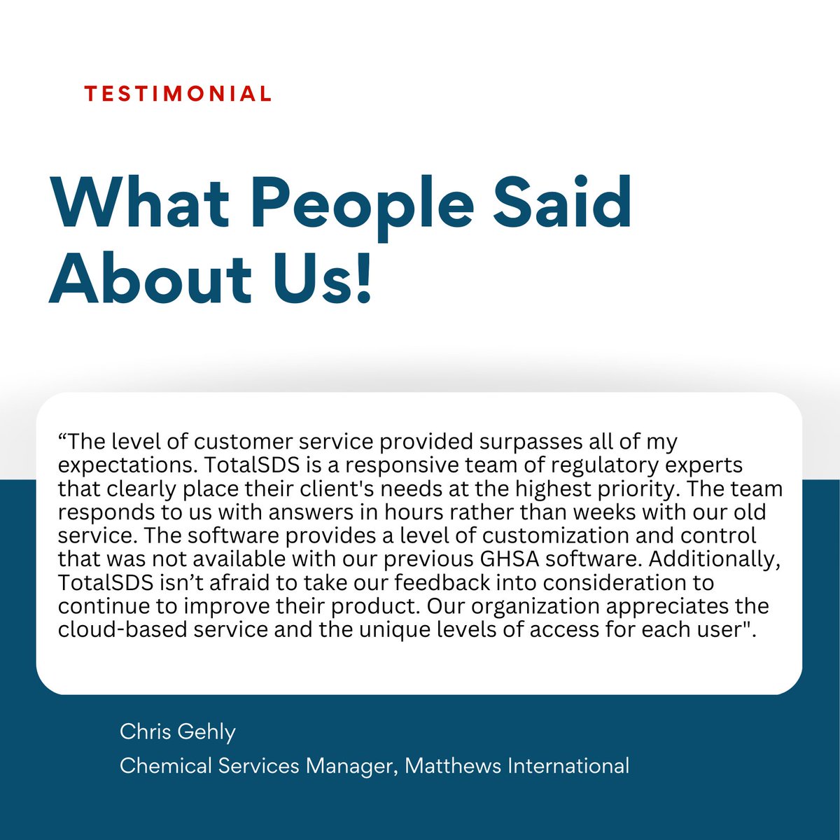 TotalSDS's tweet photo. We love hearing from our customers at TotalSDS!

#totalsds https://t.co/q1JSfhg5oL