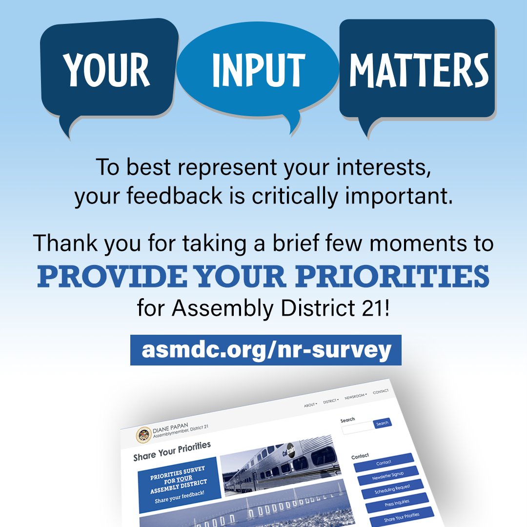 Your input matters. Please take a moment to fill out a survey | a21.asmdc.org/share-your-pri…