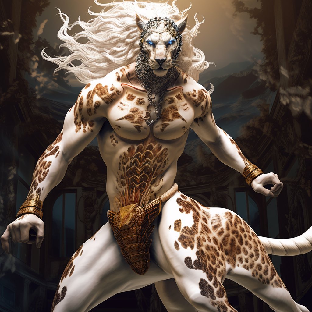 Jaguar centaur, a hidden tribe of warriors cryptid from Amazon rainforest

#PExM #ai #AIart #midjourney #cute #art #AIArtwork #cryptid  #midjourneyAi #muscular #aiartcommunity #centaur #midjourneyartwork https://t.co/lFOn9bziFl