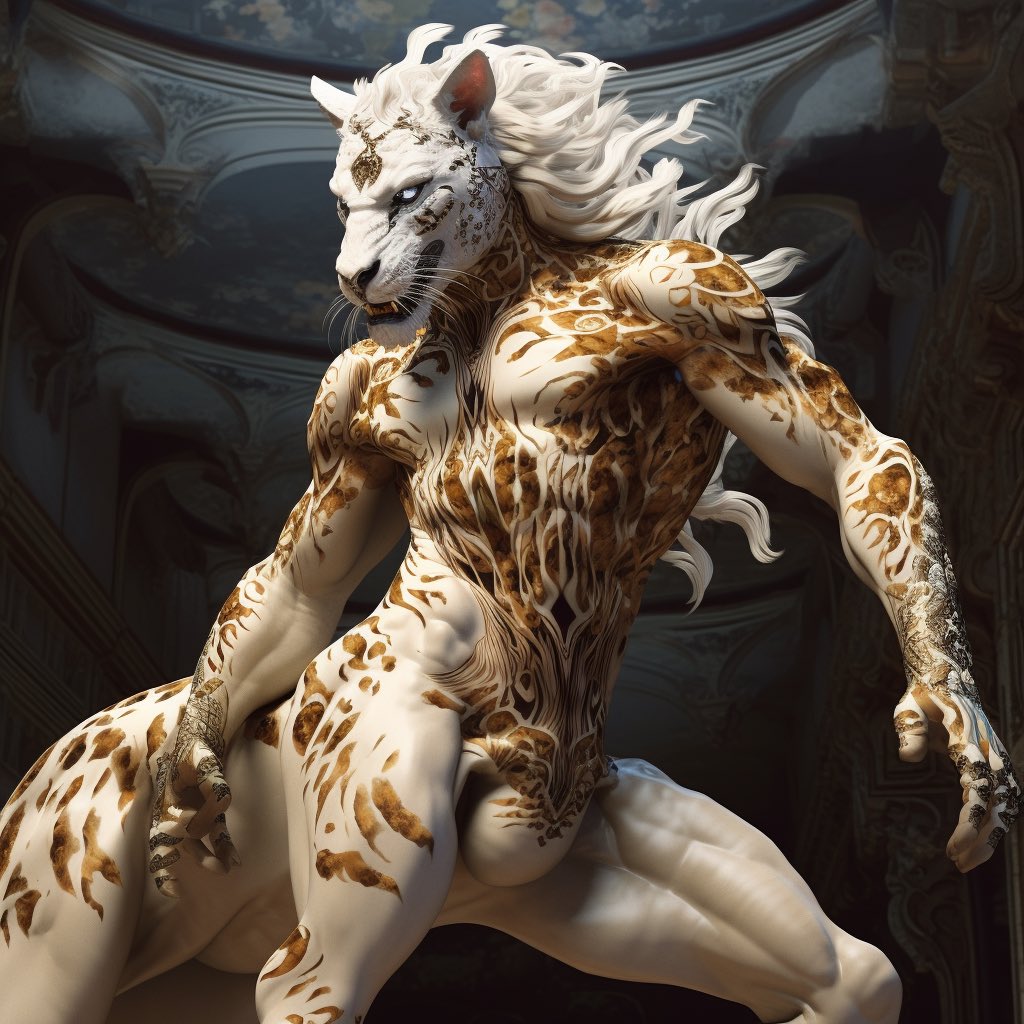 Jaguar centaur, a hidden tribe of warriors cryptid from Amazon rainforest

#PExM #ai #AIart #midjourney #cute #art #AIArtwork #cryptid  #midjourneyAi #muscular #aiartcommunity #centaur #midjourneyartwork https://t.co/EuIcgMa1Nj