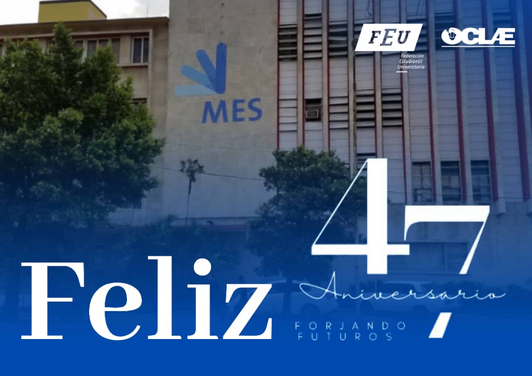 Hoy a sus 47 años de la creación del Ministerio de Educación superior (MES) 🇨🇺 En la formación de Licenciados e ingenieros
🥳Muchas Felicidades 🎉
#SomosFEU 
#ConTodosLaVictoria
#ComunicandoLoNuestro
#FEUdeCuba
#UniversidadLasTunas