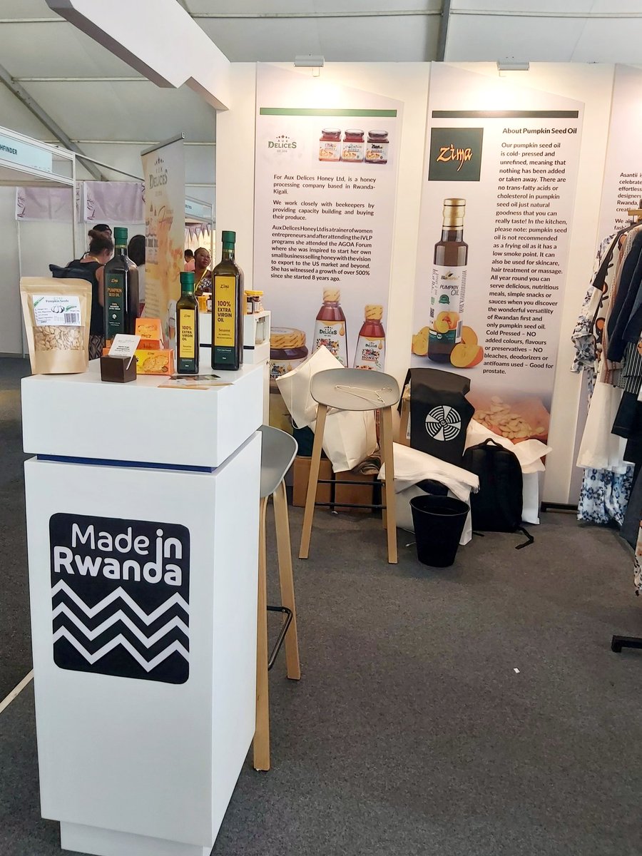 AwepRwanda's tweet photo. At the @womendeliver exhibition area @RadissonKigali, three of our members exhibited their products under the booth of #BuyMadeinRwanda supported by @RDBrwanda. #WD2023 Delegates liked &amp; supported #MadeInRwanda products by #Auxdeliceshoney ,#Zima, @glocreationsRw https://t.co/ASO0XJaWrR