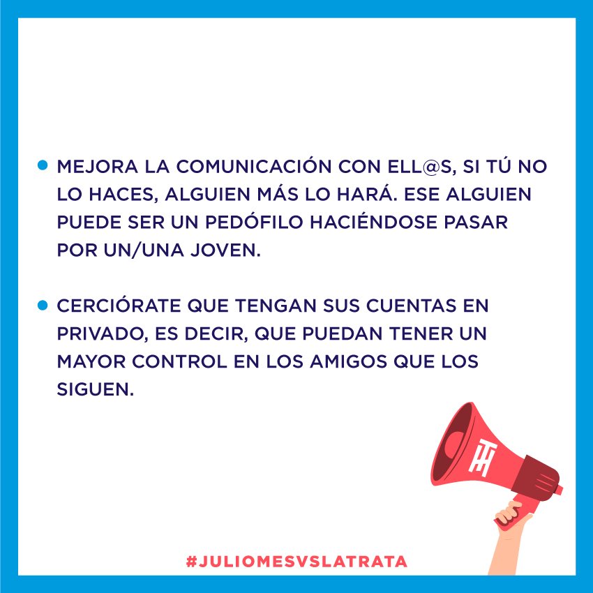 ANTHUS_AC's tweet photo. ⚠️Recuerda, la trata de personas deja inmensas cantidades de dinero a los tratantes, por lo que harán hasta lo imposible por convencerte. 
🔹Entre más informad@ estés, más difícil será para ellos engañarte y preferirán buscar a alguien más vulnerable.

#ANTHUS #JULIOmesVSlaTrata https://t.co/wMvueJYn2N