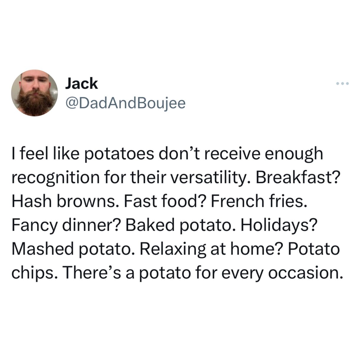 GIVEAWAY: Potatoes FTW. 🥔 WIN a $500 <a href="/Albertsons/">Albertsons</a> gift card for groceries AND a $500 donation to a nonprofit in your community that’s tackling hunger.

TO ENTER: Like this post and comment your favorite form of potatoes ⬇️

Read the legal stuff - link in bio. #sponsored