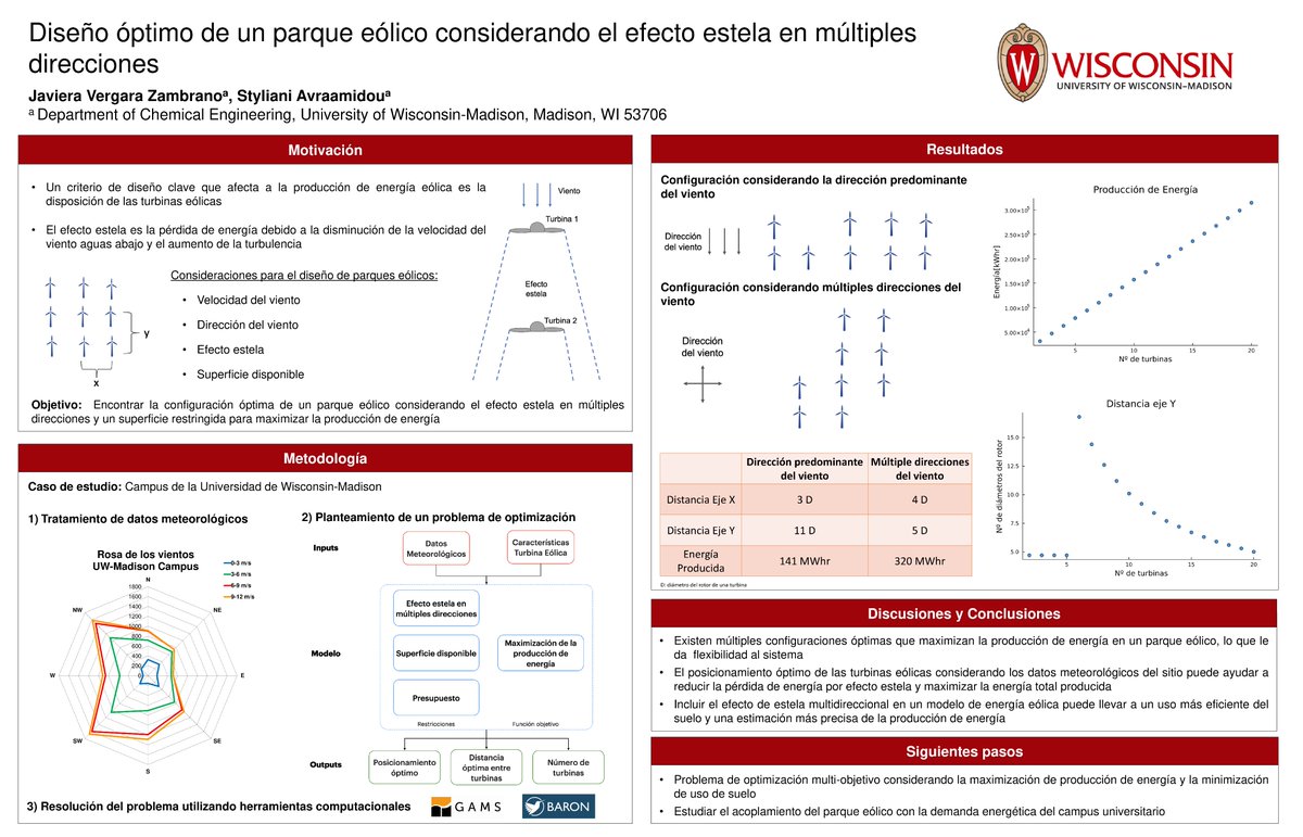 Hola a tod@s! <a href="/LatEnvChemPSE/">Latin American Conference EnvChemPSE</a> Estoy feliz de compartir mi reciente trabajo "Diseño óptimo de un parque eólico considerando el efecto estela en múltiples direcciones" #LatinEnvChemPSE #PSEIntegOptim #LatinaInStem #WindFarm #RenewableEnergy