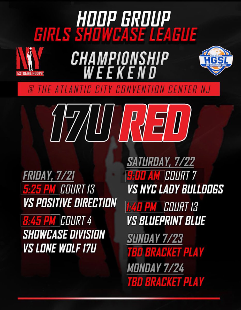 zephyrconnolly's tweet photo. One last ride with my @NY_ExtremeHoops 17u Red Team in AC this weekend. Here’s our schedule ⬇️⬇️ Super proud of everything we’ve accomplished and can’t wait to give it one more go https://t.co/6gR9CHTaCR