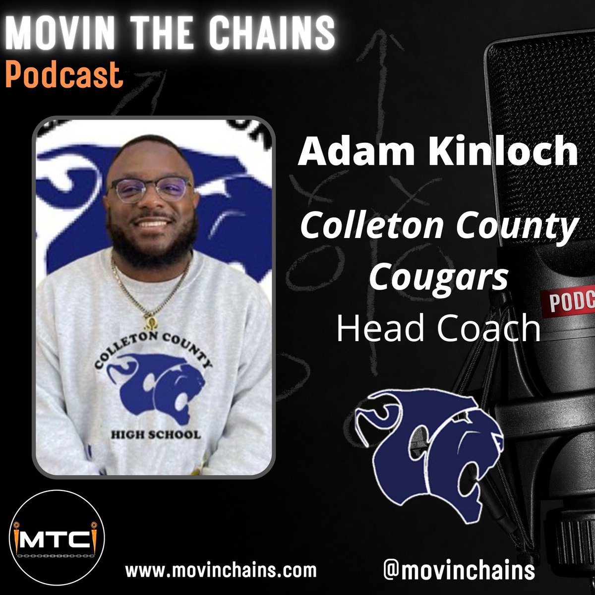 🎙️ADAM KINLOCH, COLLETON COUNTY COUGARS' NEW HC - EXCLUSIVE INTERVIEW WITH MTC

🏈<a href="/Coach_Kinloch/">Adam Kinloch M.Ed.</a> discusses taking over at his alma mater <a href="/_CCSDAthletics_/">Cougar Athletics</a>, his career &amp; style, playmakers, &amp; more! #schsfb

🗓️Premieres THURSDAY on Facebook <a href="/7p/">𓆩 Ꮇ Ꮥ Ꮋ 𓆪</a> 🎥📺
⬇️
🔗fb.me/e/18kwDz8Yz