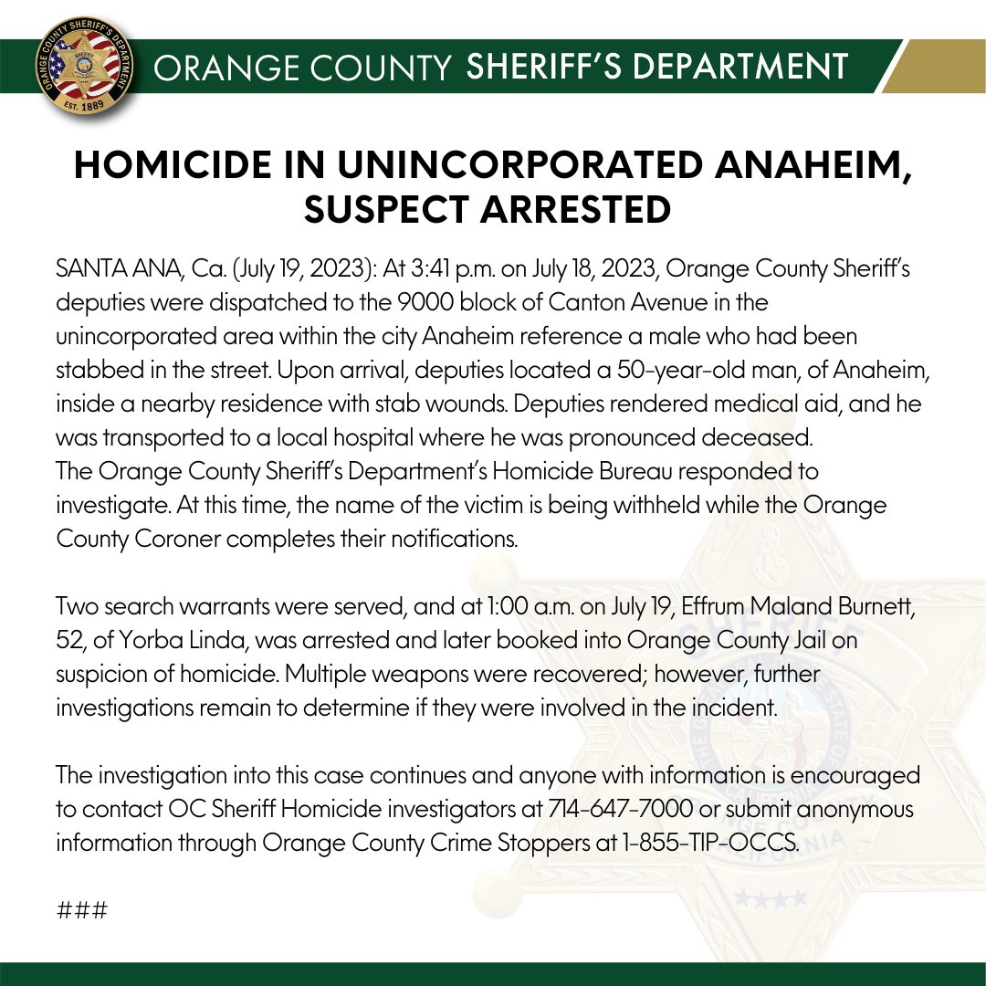 OCSD - North Patrol tweet media