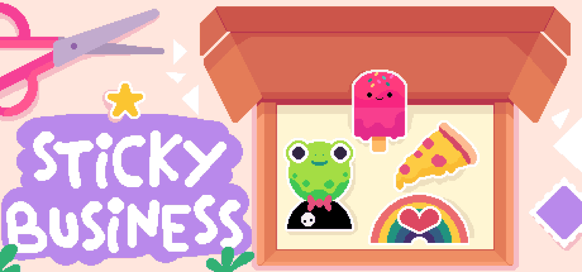 shamblingundead's tweet photo. Come hang and check out #StickyBusiness  w/ me! A cozy game by @SpellgardenDevs and @AssembleTeam , where you're a shop owner who designs and sells stickers! https://t.co/9kdKrRuRLz