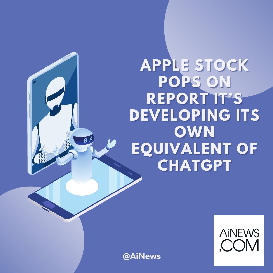 AiNewsDotCom's tweet image. Apple Tests ‘Apple GPT,’ developing generative AI tools to compete with OpenAI. The move signals Apple considering integrating them into future products. 

Learn more: cnbc.com/2023/07/19/app…

#AiNews #ArtificialIntelligenceDevelopment #ChatGPTRival #AiCompetition