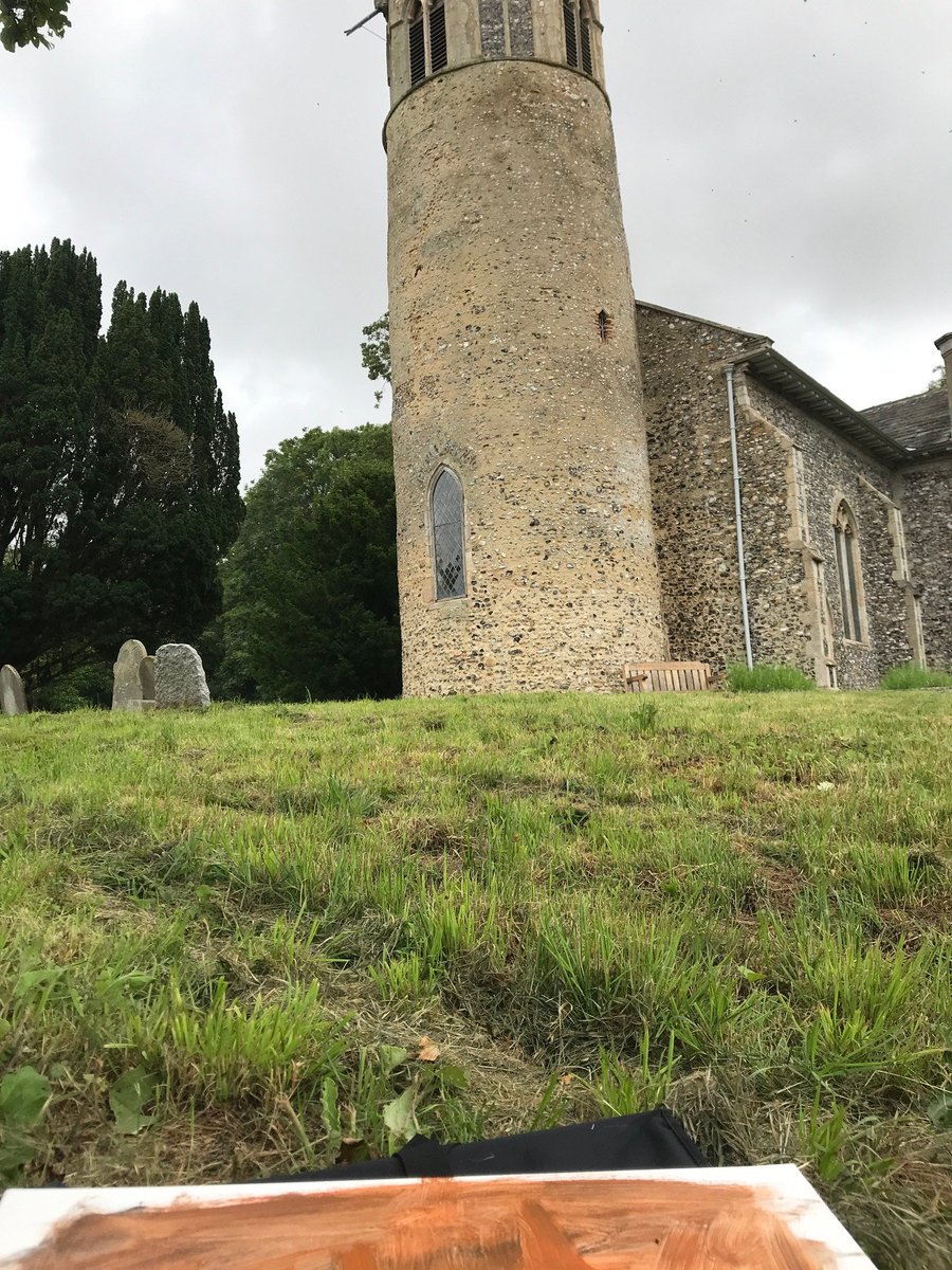 susanisaac's tweet photo. Day 7 of @paintoutnorfolk #PON2023 - 'Between Showers - St Maryโs Church, Bylaugh'. Rain came & went at roughly 1/2 hour intervals. I dried things off in the car & waited for gaps in the weather to push things forward!
#paintoutnorfolk #paintoutnorfolk2023 #paintout #norfolk #art https://t.co/bnU40KKavt